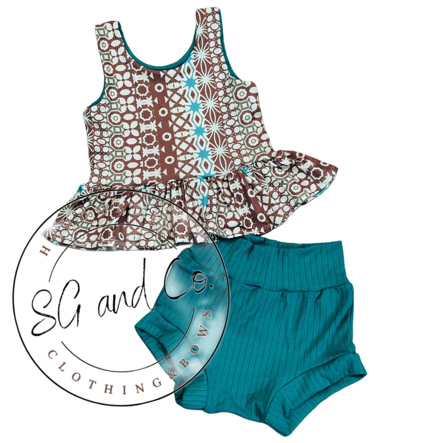 Brown/Teal Western Set